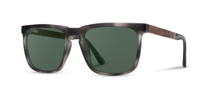 Matte Pearl Grey*Walnut*Basic Polarized G15 + Matte Pearl Grey*Walnut*HD Plus Polarized G15 | CAMP Ridge Matte Pearl Grey Walnut Sunglasses