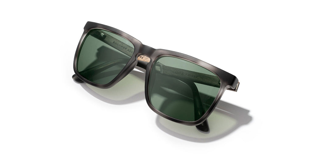 Matte Pearl Grey*Walnut*Basic Polarized G15 + Matte Pearl Grey*Walnut*HD Plus Polarized G15 | CAMP Ridge Matte Pearl Grey Walnut Sunglasses