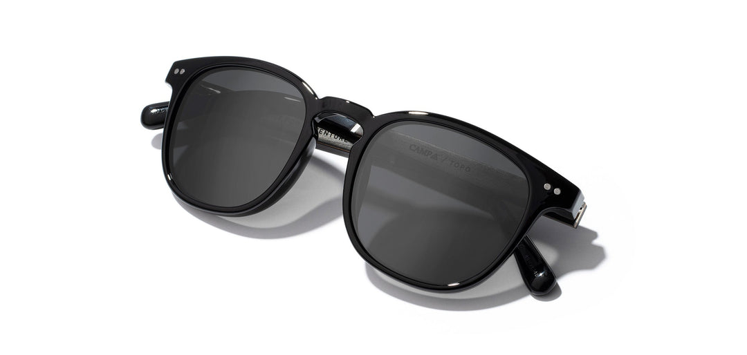 Black*Ebony*Basic Polarized Grey + Black*Ebony*HD Plus Polarized Grey | CAMP Topo Black Ebony Sunglasses