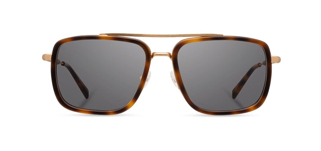 Matte Brindle*Walnut*Grey + Matte Brindle*Walnut*Grey Polarized | Shwood Grant Acetate Sunglasses Matte Brindle