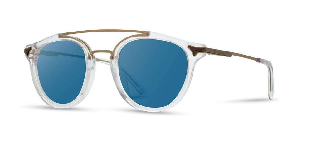 Crystal*Ebony*Blue + Crystal*Ebony*Blue Polarized | Shwood Kinsrow Acetate Sunglasses Crystal