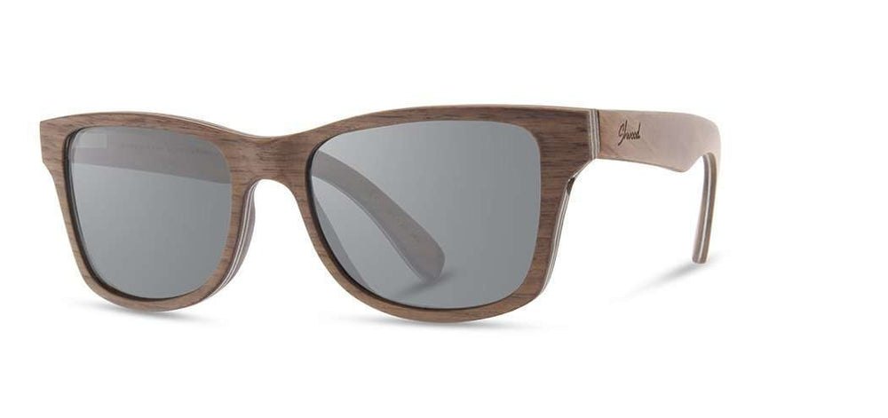 Walnut*Grey + Walnut*Grey Polarized | Shwood Canby Wood Sunglasses Walnut