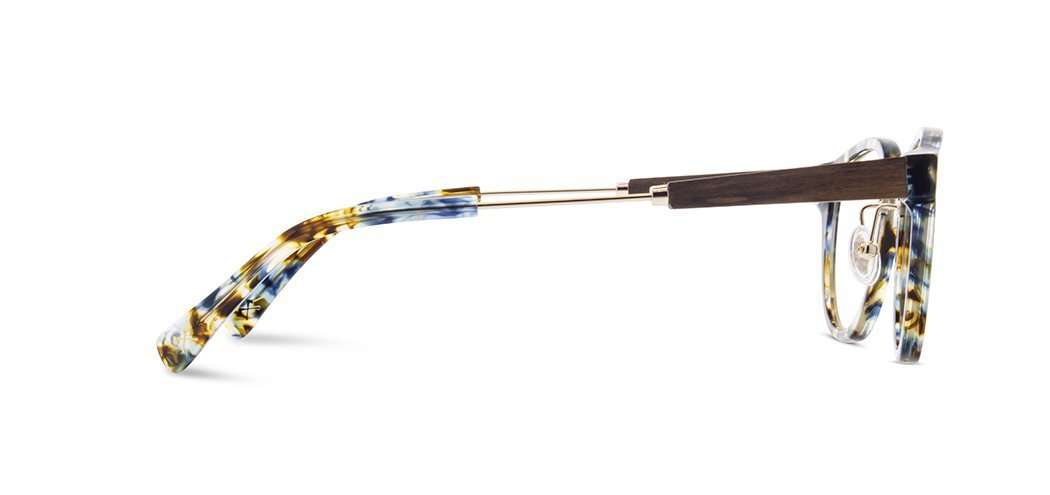 Blue Nebula*Ebony*frames only + Blue Nebula*Ebony*rx | Shwood Ainsworth Acetate RX Eyeglasses Blue Nebula
