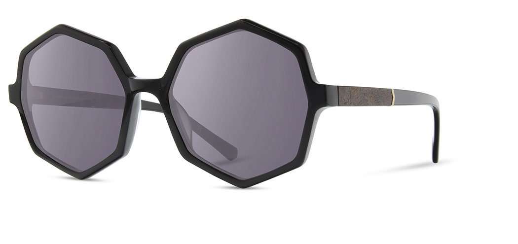 Black*Elm Burl*Grey Polarized | Shwood Aurora Acetate Sunglasses Black