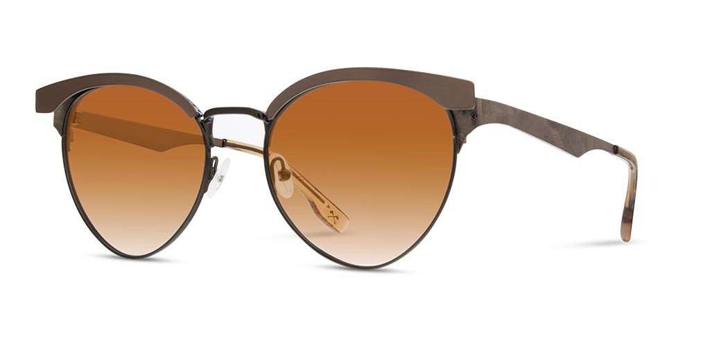 Bronze and Rose Gold*Brown Polarized | Shwood Malone Metal Sunglasses Bronze