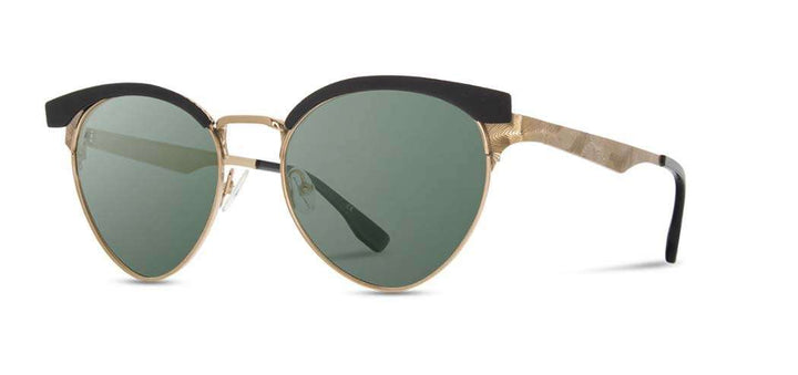 Obsidian and Gold*G15 Polarized | Shwood Malone Metal Sunglasses Obsidian