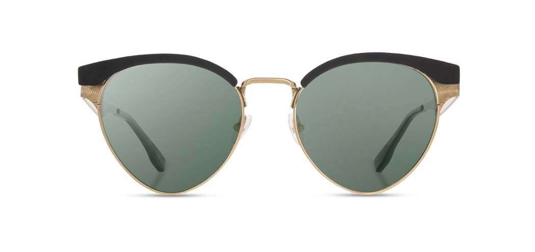 Obsidian and Gold*G15 Polarized | Shwood Malone Metal Sunglasses Obsidian