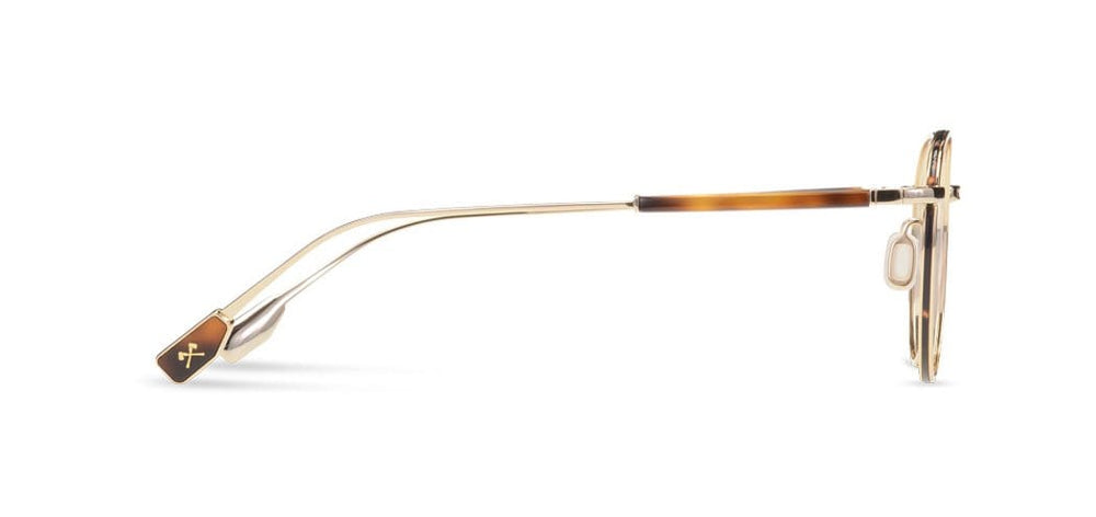 Gold*Tortoise*frames only + Gold*Tortoise*rx | Shwood Winston Metal RX Eyeglasses Gold