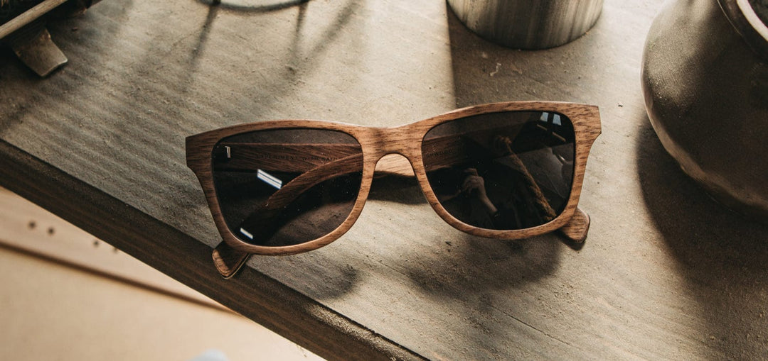 Walnut*Grey + Walnut*Grey Polarized | Shwood Canby Wood Sunglasses Walnut