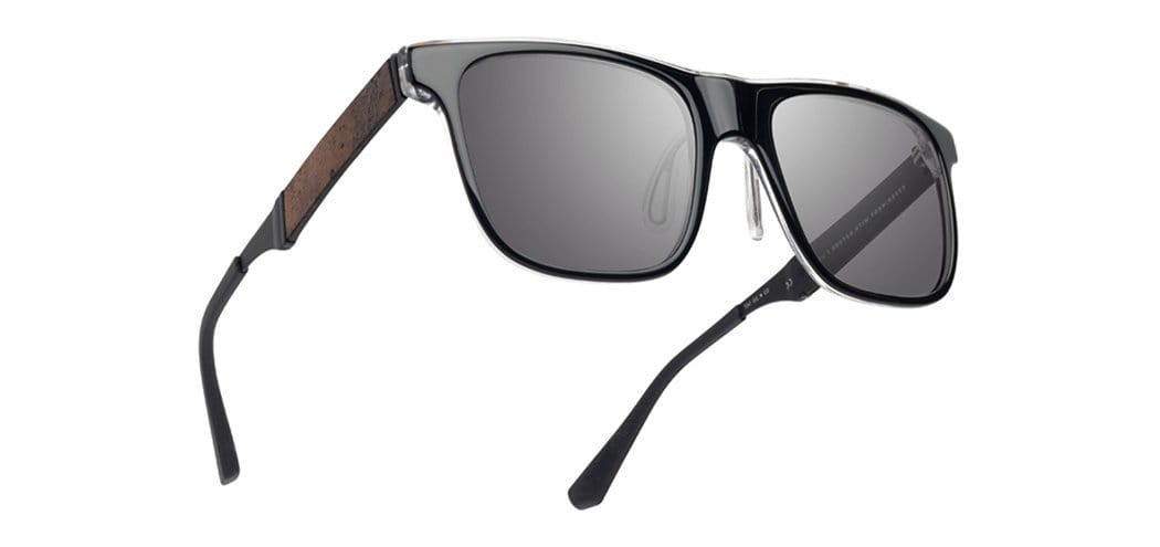 Black Crystal*Elm Burl*Lite Grey + Black Crystal*Elm Burl*Lite Plus Polarized Grey | Shwood Monroe ACTV Sunglasses Black Crystal