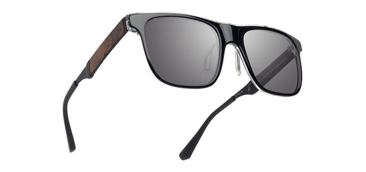 Black Crystal*Elm Burl*Lite Grey + Black Crystal*Elm Burl*Lite Plus Polarized Grey | Shwood Monroe ACTV Sunglasses Black Crystal