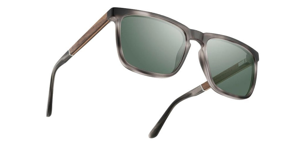 Matte Pearl Grey*Walnut*Basic Polarized G15 + Matte Pearl Grey*Walnut*HD Plus Polarized G15 | CAMP Ridge Matte Pearl Grey Walnut Sunglasses